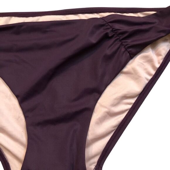 Victoria’s Secret deep purple ruched one side full bottom bikini bottoms NWT siz - Picture 2 of 7